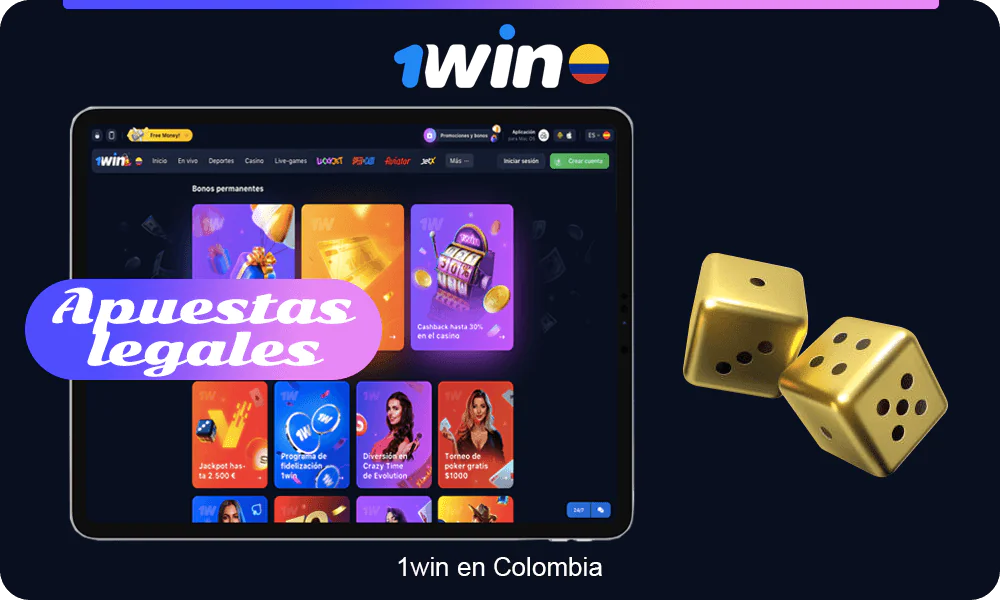 Detalles sobre Apuestas legales en Colombia en 1win