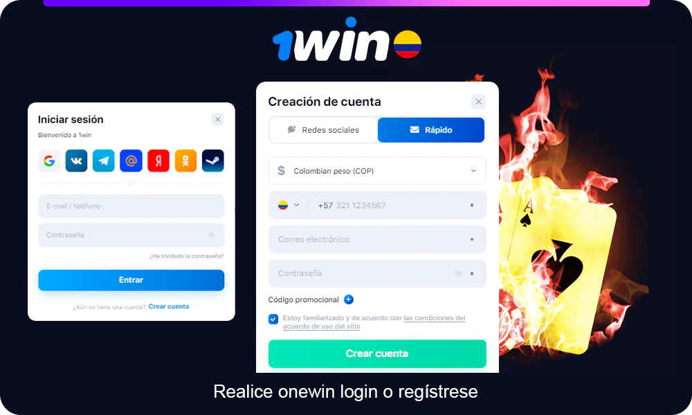 Los usuarios de Colombia deben registrarse e iniciar sesión en su cuenta personal antes de realizar una apuesta