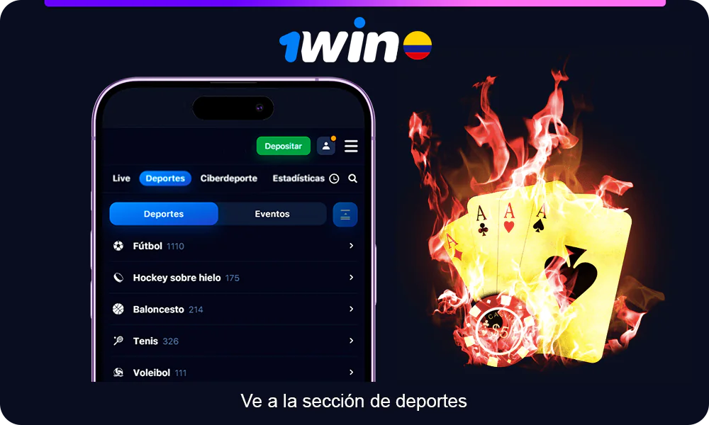 Selecciona un deporte de la lista de la izquierda