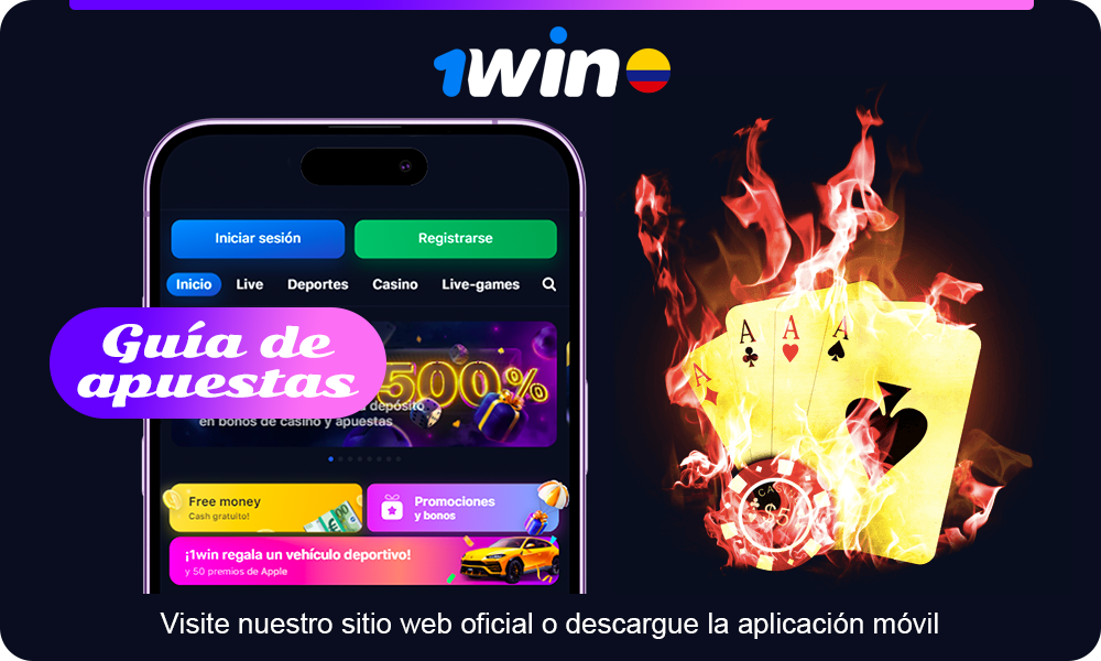 Para realizar una apuesta con 1win Colombia, visita el sitio web oficial o descarga la aplicación móvil