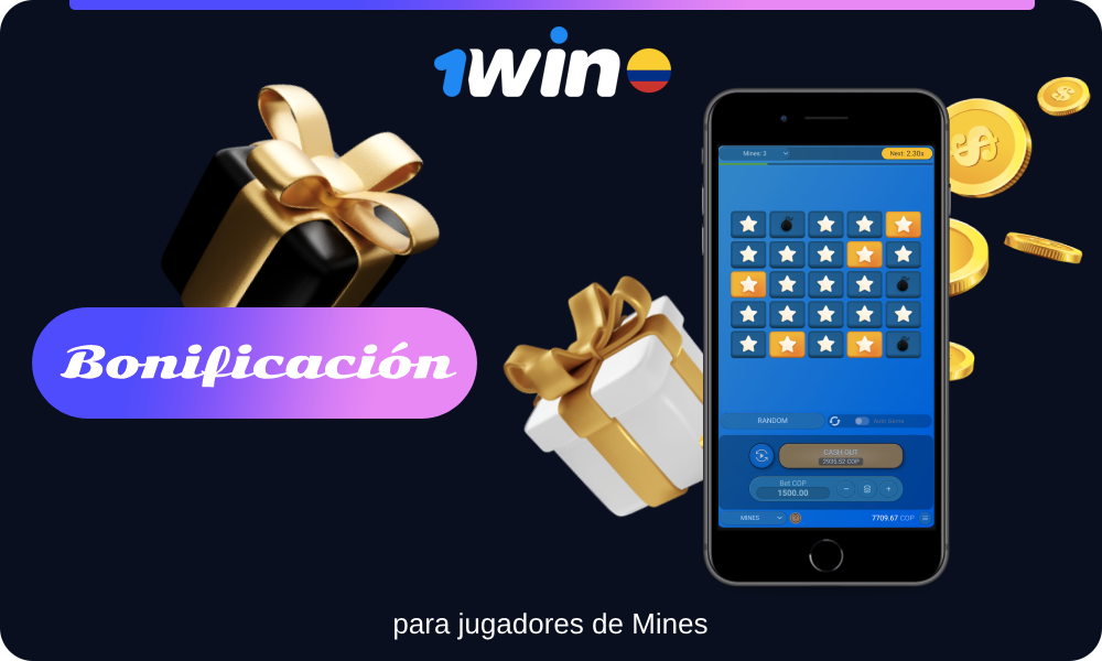 1win ofrece a los jugadores colombianos de Mines diversas promociones, premiándoles por ser activos y aumentar sus fondos para jugar